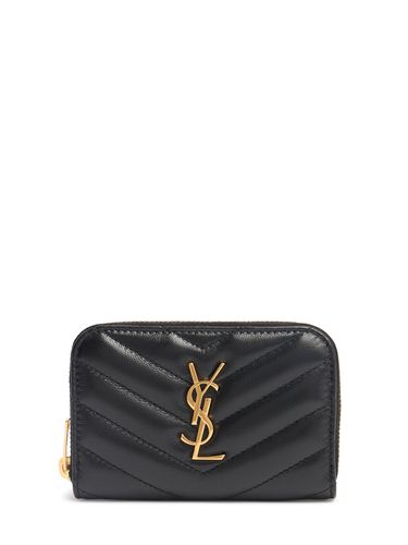 Cassandre Leather Wallet - SAINT LAURENT - Modalova