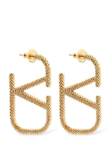 Vlogo Signature Grainy Drop Earrings - VALENTINO GARAVANI - Modalova