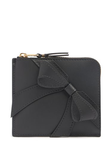 Big Bow Leather Compact Zip Wallet - COMME DES GARÇONS WALLET - Modalova