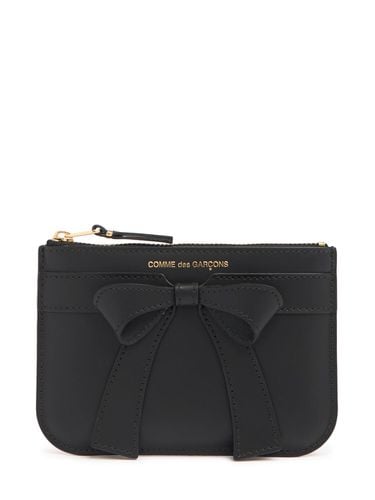 Big Bow Leather Zip Wallet - COMME DES GARÇONS WALLET - Modalova