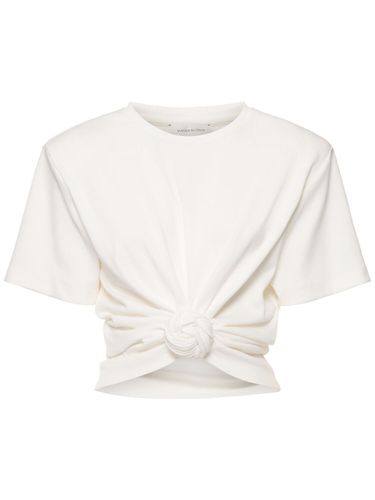 Jersey Draped Top W/ Rose Detail - MAGDA BUTRYM - Modalova