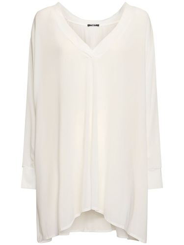 Cotton Blend Jersey V-neck Kaftan - BALMAIN - Modalova