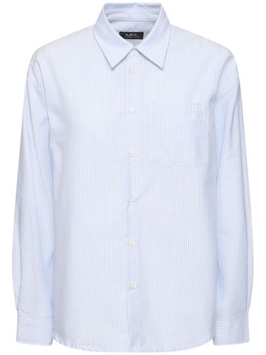 Logo Organic Cotton Boyfriend Shirt - A.P.C. - Modalova