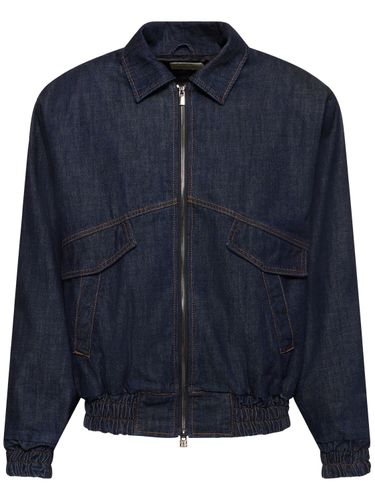 Zip-up Denim Bomber Jacket - MAGDA BUTRYM - Modalova