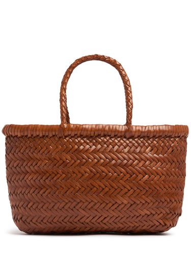 Mini Flat Gora Leather Basket Bag - DRAGON DIFFUSION - Modalova