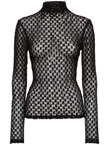 Geometrical Lace Long Sleeves Top - RÓHE - Modalova