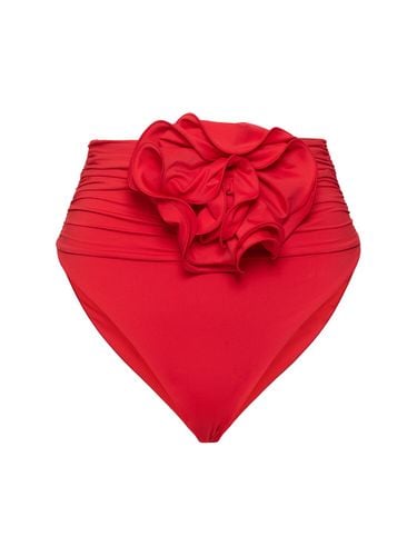 Jersey High Rise Bikini Bottom W/ Rose - MAGDA BUTRYM - Modalova