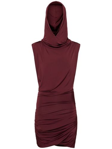 Draped Viscose Mini Dress W/ Hood - MAGDA BUTRYM - Modalova