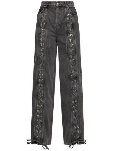 Denim Lace-up Pants - ROTATE - Modalova