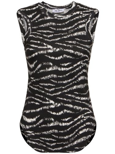 Reese Zebra Print Cotton Tank Top - THE ATTICO - Modalova