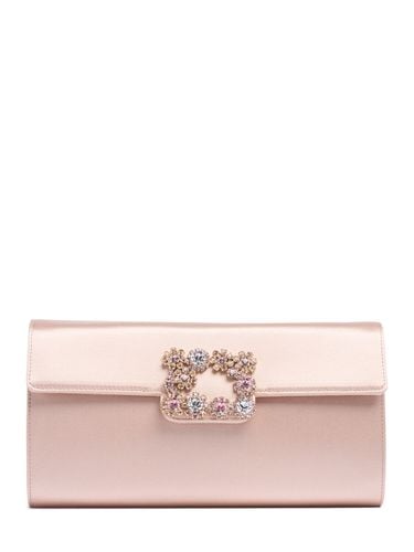 Flower Buckle Leather Envelope Clutch - ROGER VIVIER - Modalova