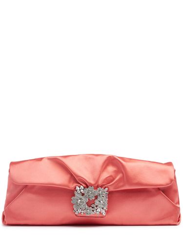 Long Bouquet Strass Satin Clutch - ROGER VIVIER - Modalova