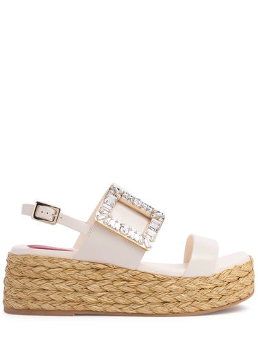 Mm Summer Strass Leather Wedges - ROGER VIVIER - Modalova