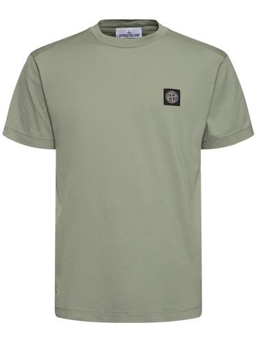 Logo Cotton T-shirt - STONE ISLAND - Modalova