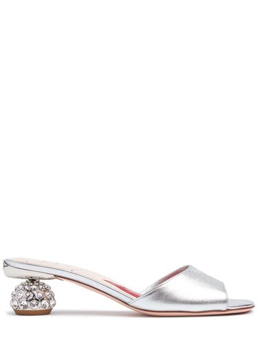 Mules Jewel Heel In Pelle Metallizzata 50mm - ROGER VIVIER - Modalova