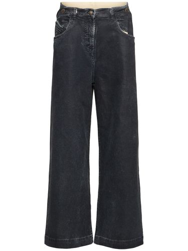 Mat Coated Canvas Wide Leg Jeans - THE ATTICO - Modalova