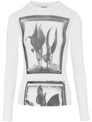 Flowers Cadres Printed Mesh Top - JEAN PAUL GAULTIER - Modalova