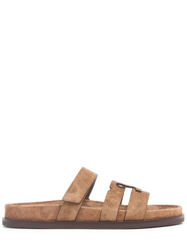 Mm T Slide Suede Sandals - TORY BURCH - Modalova