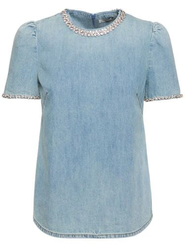 Top Crush In Denim Con Decorazioni - ZIMMERMANN - Modalova