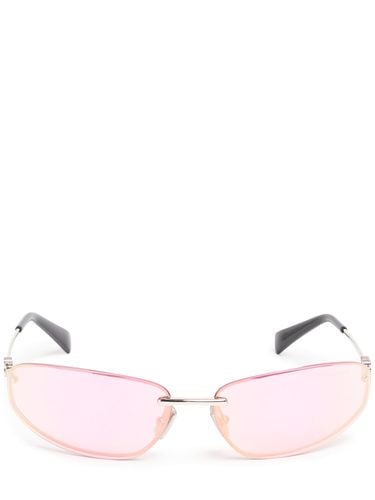 Oval Metal Sunglasses - MIU MIU - Modalova