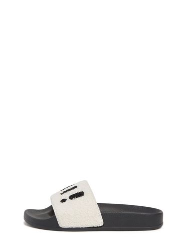 Logo Print Terrycloth Slide Sandals - MARNI JUNIOR - Modalova