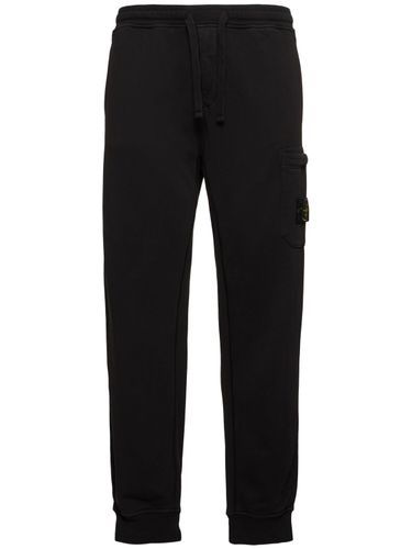 Cotton Logo Patch Sweatpants - STONE ISLAND - Modalova