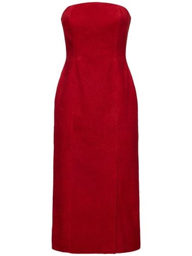 Raw Suede Strapless Dress - ALEXANDER MCQUEEN - Modalova