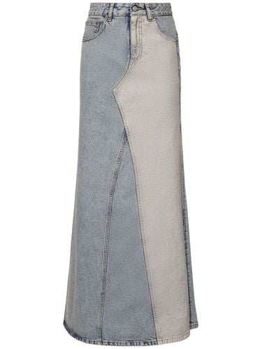 Mid Rise Cotton Long Skirt - MM6 MAISON MARGIELA - Modalova