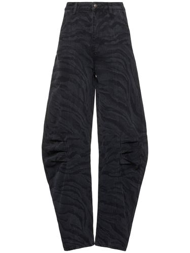 Jeans Cargo In Twill Di Cotone Zebrato - ROTATE - Modalova