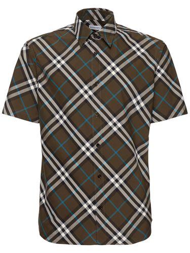 Check Cotton Short Sleeve Shirt - BURBERRY - Modalova