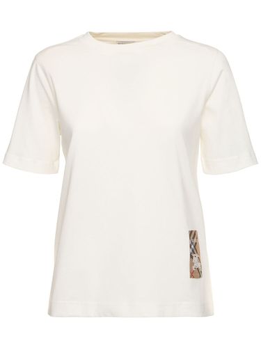 Side Logo Cotton T-shirt - BURBERRY - Modalova