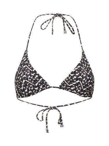 Printed Triangle Bikini Top - TORY BURCH - Modalova