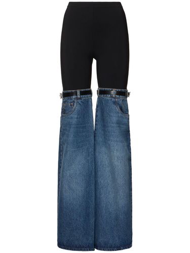 Hybrid Denim & Jersey Flared Pants - COPERNI - Modalova