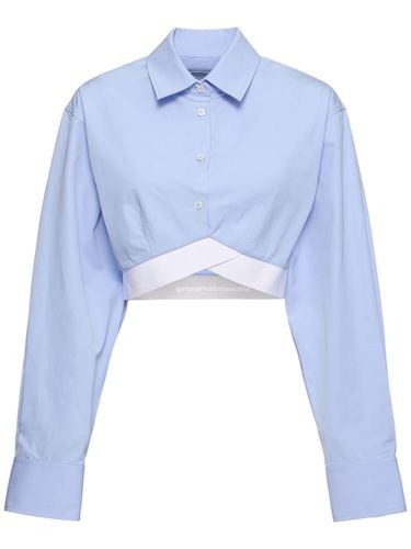 Cropped Shirt W/ Twisted Hem - ALEXANDER WANG - Modalova