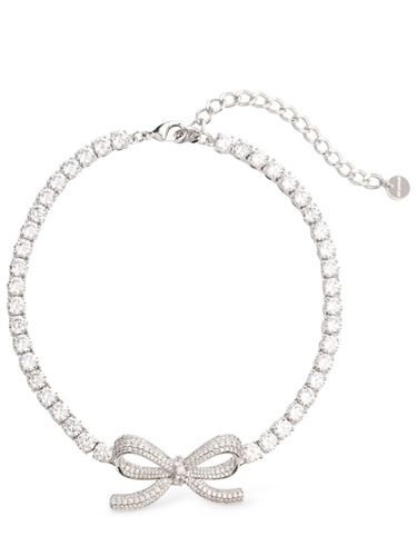 Diamante Bow Choker - SELF-PORTRAIT - Modalova