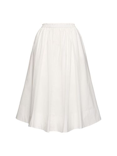 Elastic Waist Poplin Midi Skirt - FORTE_FORTE - Modalova