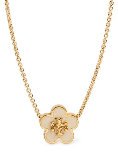 Kira Enamel Flower Pendant Necklace - TORY BURCH - Modalova