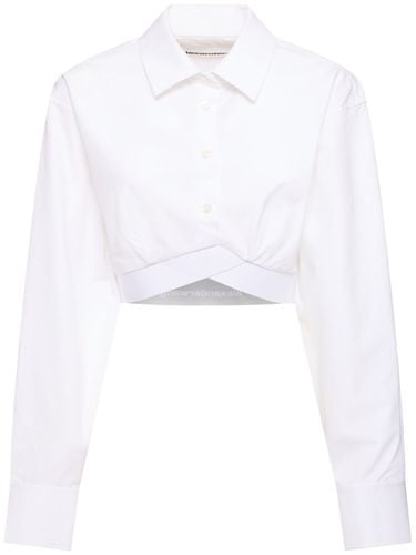 Cropped Shirt W/ Twisted Hem - ALEXANDER WANG - Modalova