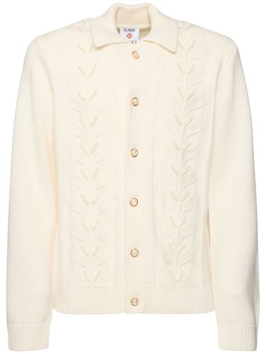 Laurel Wool Cardigan - CASABLANCA - Modalova