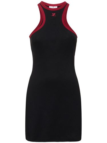 Contrast Scuba Mini Dress - COURREGES - Modalova