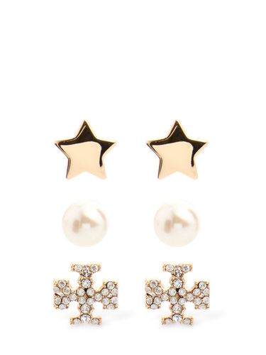 Set Of 3 Kira Stud Earrings - TORY BURCH - Modalova