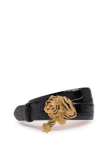 Cm Roar Embossed Leather Belt - ROBERTO CAVALLI - Modalova