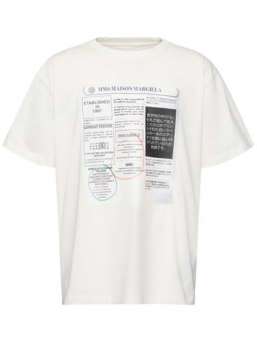 Printed Cotton Jersey T-shirt - MM6 MAISON MARGIELA - Modalova