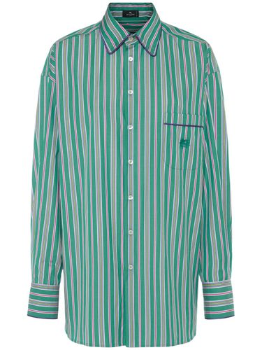 Striped Cotton Poplin Shirt - ETRO - Modalova