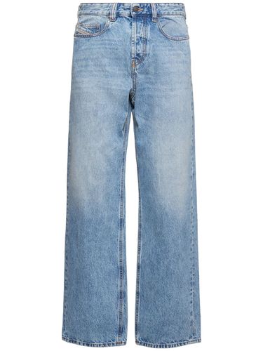 D-macro Cotton Denim Straight Jeans - DIESEL - Modalova