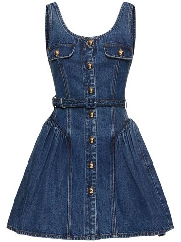 Flared Denim Mini Dress - SELF-PORTRAIT - Modalova