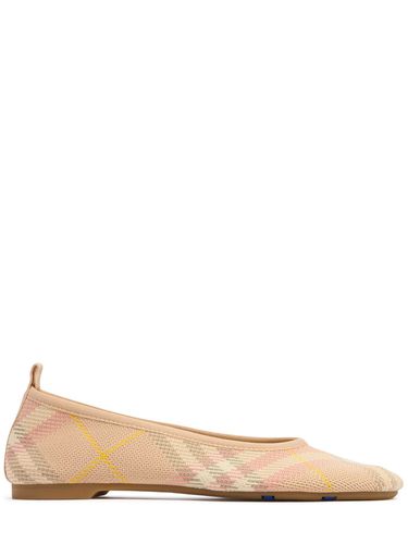 Mm Lf Knit Baby Check Textile Flats - BURBERRY - Modalova