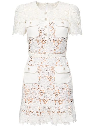 Lace Mini Dress - SELF-PORTRAIT - Modalova