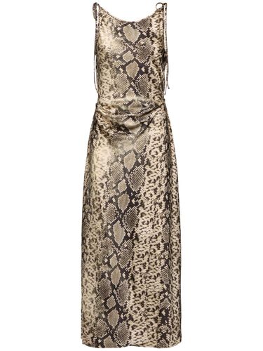 Dayla Python Print Jersey Long Dress - ACNE STUDIOS - Modalova