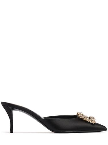 Mm Flower Strass Satin Mules - ROGER VIVIER - Modalova